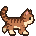Pixel tabby mid-step